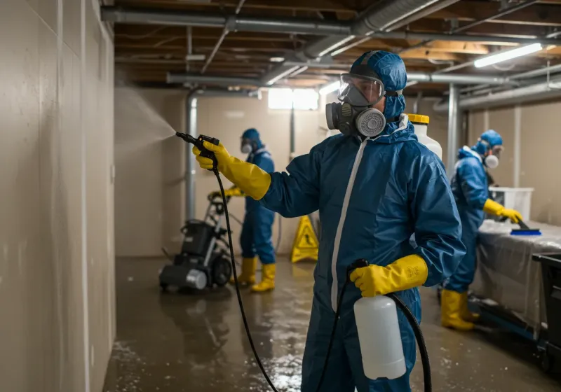 Basement Sanitization and Antimicrobial Treatment process in North Amherst, MA