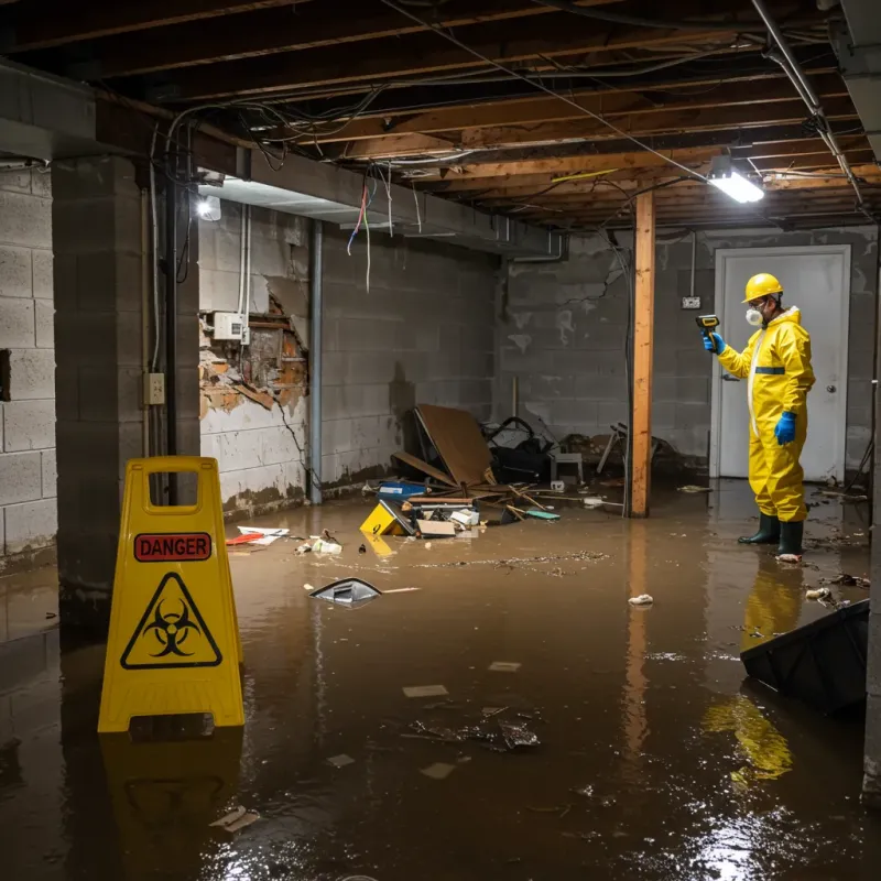 Flooded Basement Electrical Hazard in North Amherst, MA Property